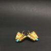Χρυσά σκουλαρίκια με τιρκουάζ 22Καράτια